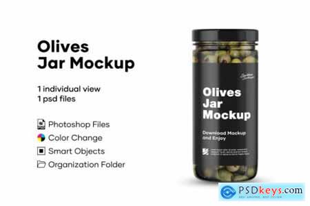 Olives jar mockup Premium