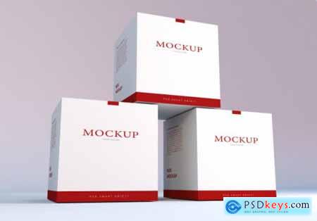 White packaging boxes mockup design template