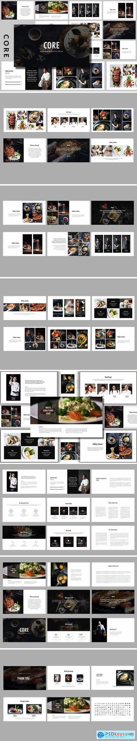 Core - Food Powerpoint, Keynote and Google Slides Templates