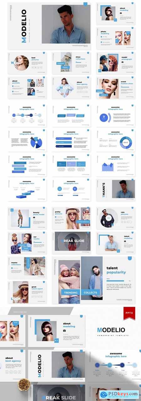 Modelio Powerpoint, Keynote and Google Slides Templates
