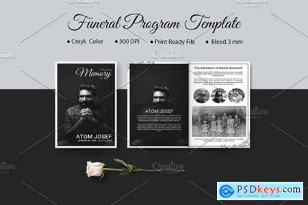 8 Page Funeral Program Template V935 4250086