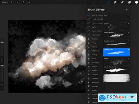 Clouds & Space - procreate brushes 4536290