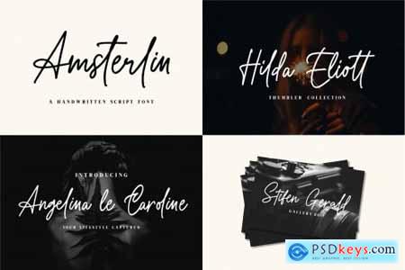 Handwritten-Script Font Bundle 4513030