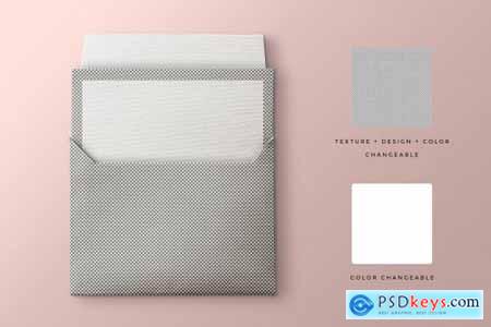 Open Envelope With Card Mockup 4518456