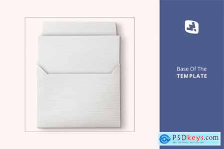 Open Envelope With Card Mockup 4518456