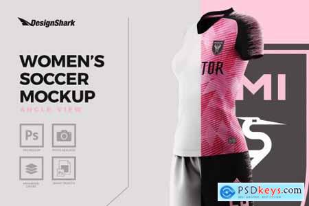 Womens Soccer Kit Mockup - Angle 4584749