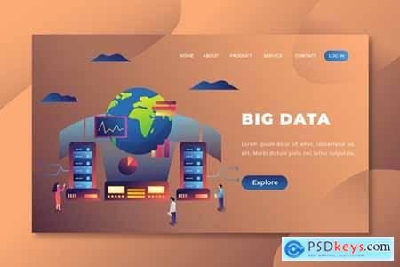 Big Data - PSD and AI Vector Landing Page