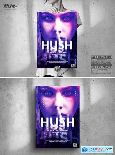Hush Party - Big Music Poster Design