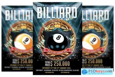 Billiard Tournament Flyer Template