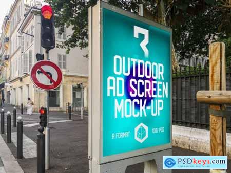 Outdoor Ad Screen MockUps 11 (v.2) 4581652