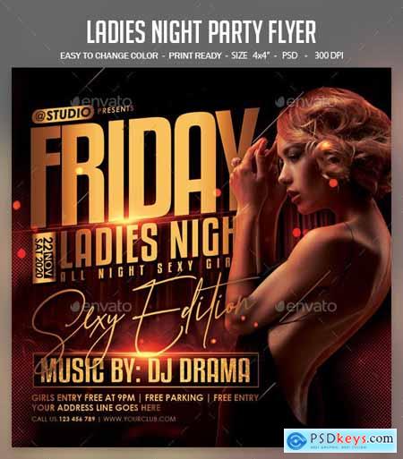 Ladies Night Party Flyer 25682056