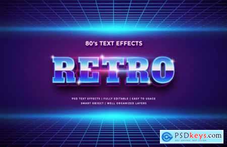Retro 3d text style effect