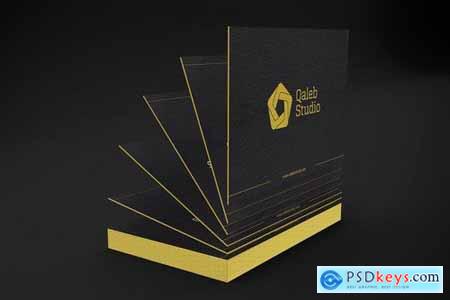 Gold & Dark Business Cards Mockup