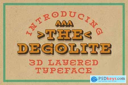 Degolite Extrude Typeface