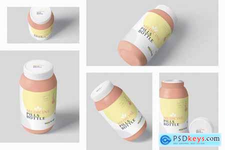 Plastic Medicine Pills Bottle Mockups