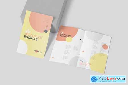 Rectangular Shaped Softcover Booklet Mockups