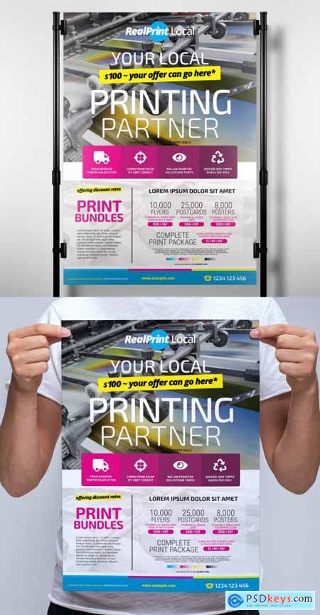 Poster Layout with Bright Cmyk Elements 330835678