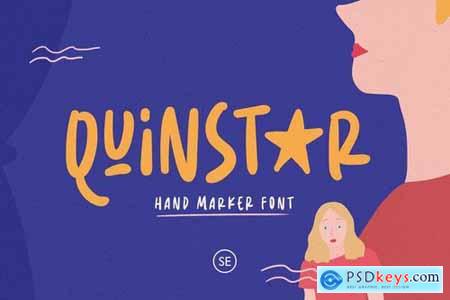 Quinstar - Hand Marker Font