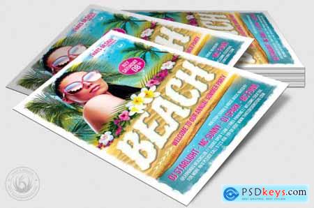 Beach Party Flyer Template V4