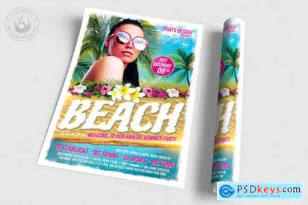 Beach Party Flyer Template V4