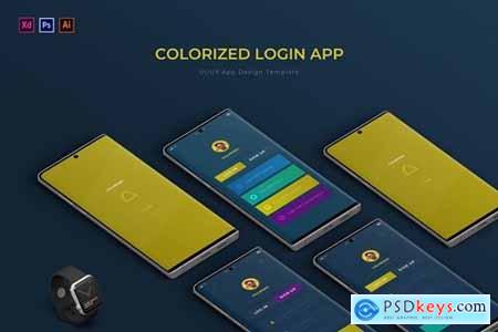 Colorized Login - App Design Template