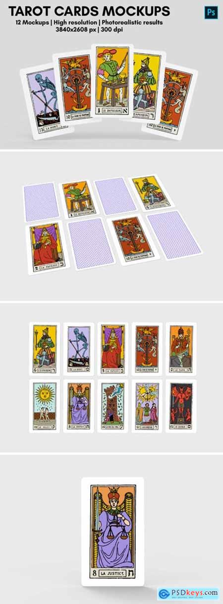 Tarot Cards Mockups - 12 Views 3672228