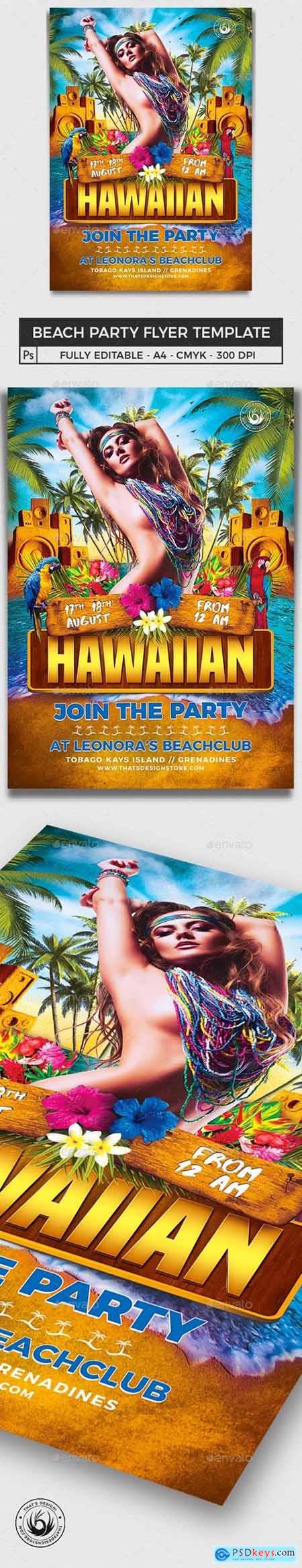 Beach Party Flyer Template V5 8146194