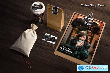 Coffee Shop Menu Template Free Download Photoshop Vector Stock image