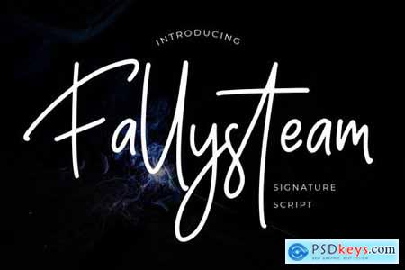 Fallysteam Signature Script Font