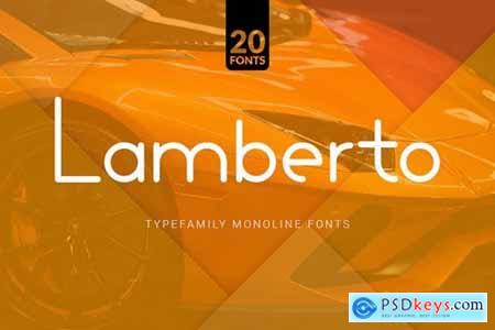 Lamberto - 20 Monoline Fonts