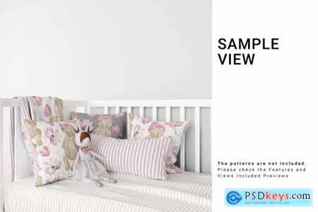 Baby Crib with Duvet & Pillows Set 4439570