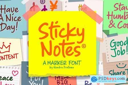 Sticky Notes - Marker Font 4678179