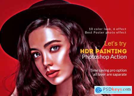 HDR Painting Photoshop Action 4518633