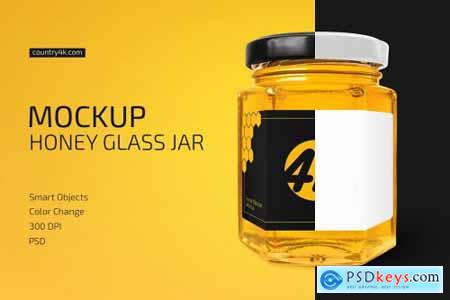 Honey Glass Jar Mockup 4447900