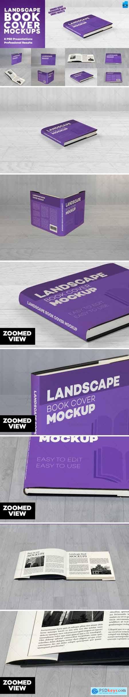 Realistic Landscape Book Cover Mockups 3684664