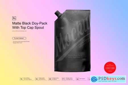 Matte Black Doy-Pack With Top Cap 4041023