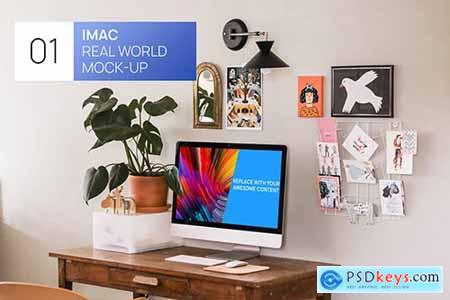 iMac 27 Bright Interior Real World Mock-up