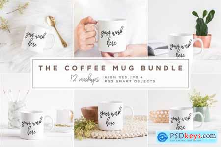The Coffee Mug Bundle - 12 Mockups 2500278