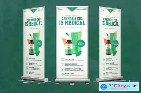 Cannabis Hemp Oil Products Identity PSD Template