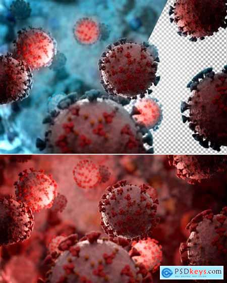 Microscopic View of Coronavirus Disease Mockup 332937937