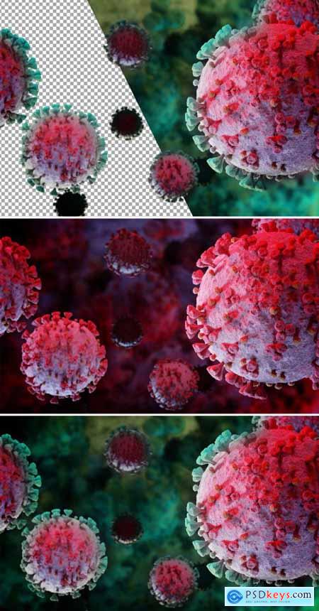 Microscopic View of Coronavirus Disease Mockup 332938638