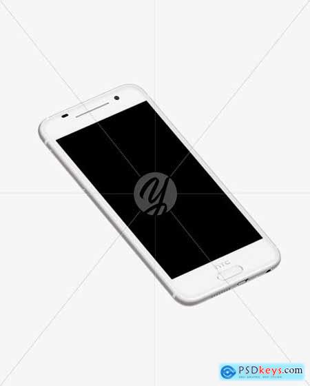 Opal Silver HTC A9 Phone Mockup 51710