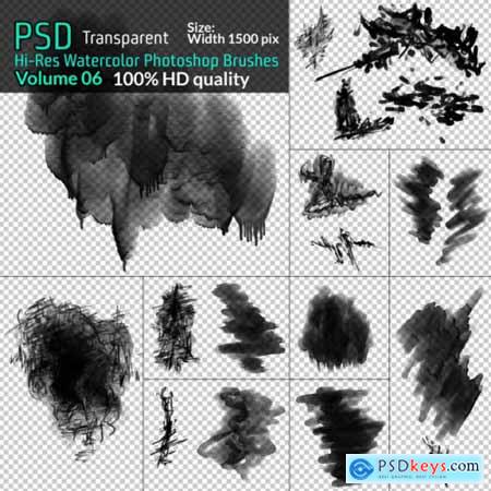 Watercolor photoshop png brushes
