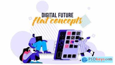Digital Future Flat Concept 26139844