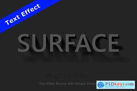 Text Effect Mockup Oblique Shadow 4694606