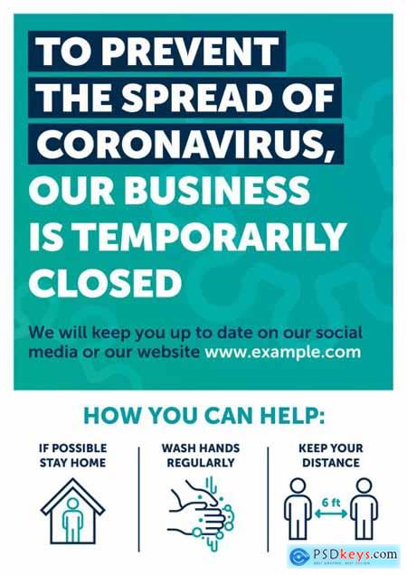 Coronavirus Closed Store Poster Layout 333477985