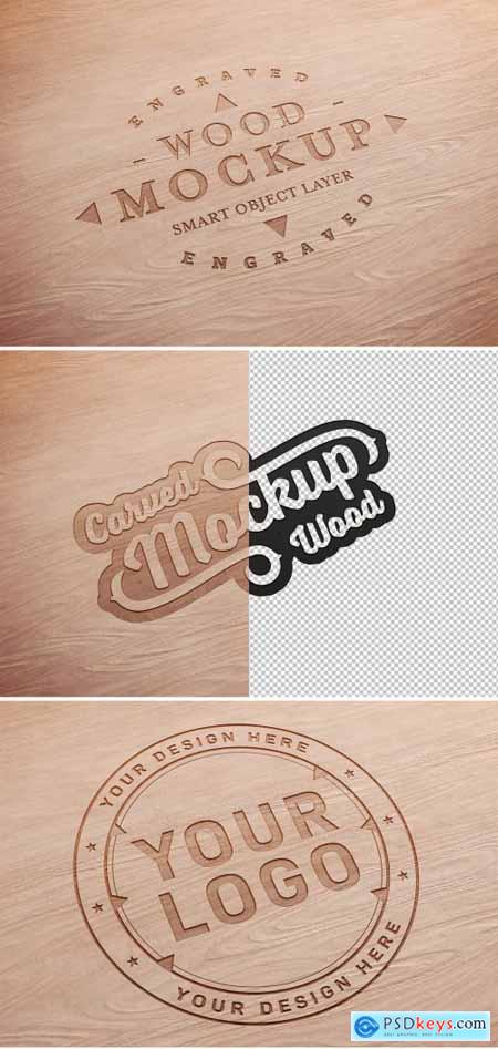 Carved Wood Text Effect Mockup 333527780