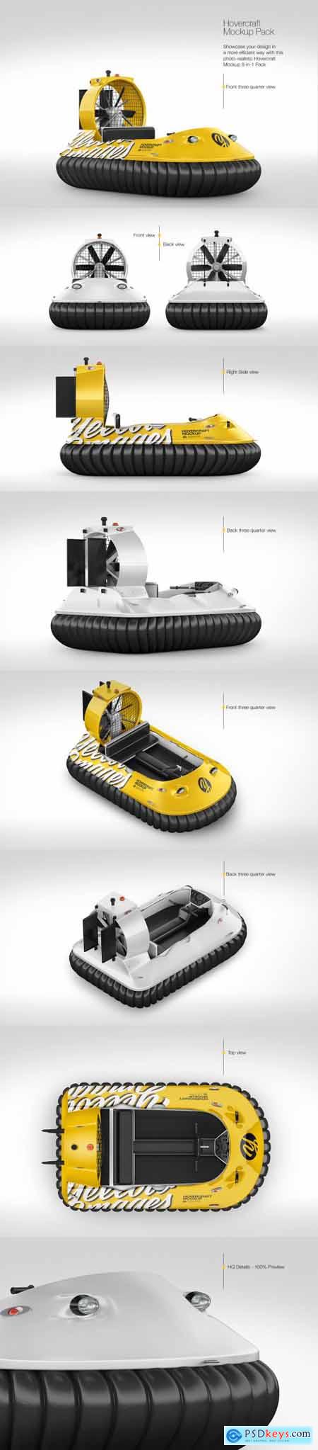 Hovercraft Mockup - Pack