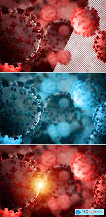 Microscopic View of Coronavirus Disease Mockup 333270967