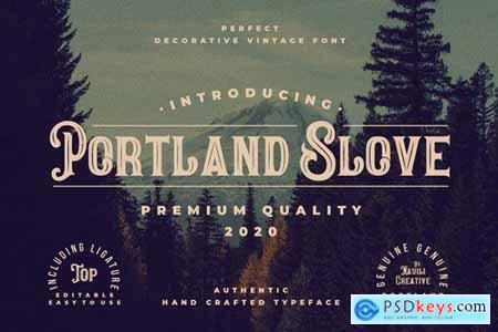 Portland Slove - Vintage Decorative Font